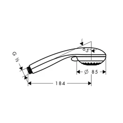 HansGrohe Tuš ručica masažer Crometta 85 2F 28562000
