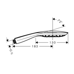 HansGrohe Tuš ručica masažer Pura Vida 3F bela 28557400
