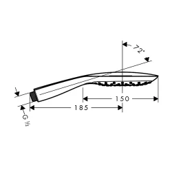 HansGrohe Tuš ručica masažer Pura Vida 3F bela 28557400