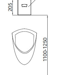 Herz Fresh EL. N66 senzor za pisoar uzidni 9v UH0951