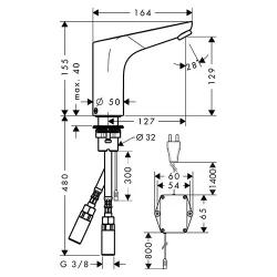 HansGrohe Focus Senzorska baterija za lavabo 230V 31174000