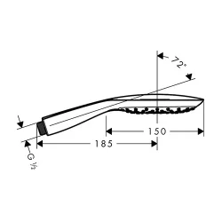 HansGrohe Tuš ručica masažer Raindance Select E 150 3F hrom 26550000