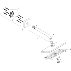 HansGrohe Tuš ruža Raindance E240 Air 1F sa izlivom 23 cm 27370000