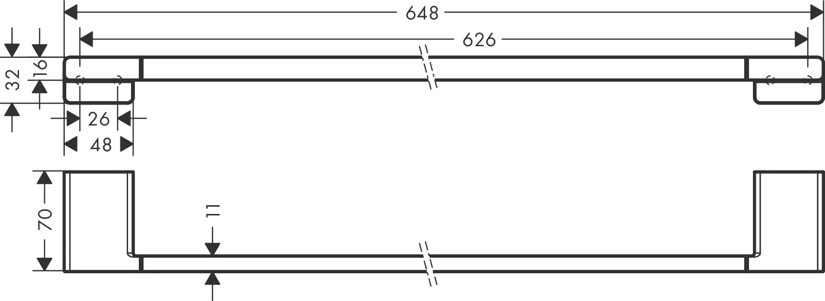 HansGrohe Držač peškira 64,80cm 41747000