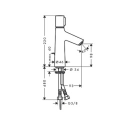 HansGrohe Talis S Select za lavabo 100 72042000