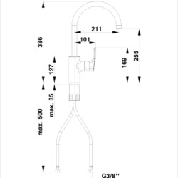 Herz Elit E20B za sudoperu black UH00101B