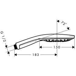 HansGrohe Tuš ručica masažer Raindance Select S 150 3F 28587000