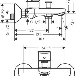 HansGrohe Vernis Bland za kadu 71440000