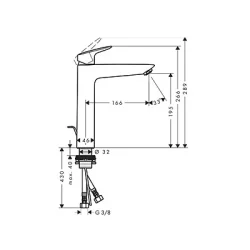 HansGrohe Logis za lavabo 190 71090000
