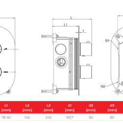 Herz Ugradno Telo termostatsko sa maskom UH00399