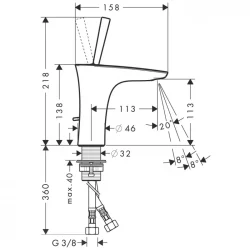 HansGrohe Pura Vida za lavabo 110 bela 15074400