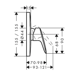 HansGrohe Logis maska za tuš bez prebacivaca 71605000