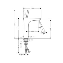 HansGrohe Pura Vida za lavabo 200 bela 15081400