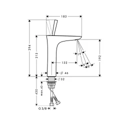 HansGrohe Pura Vida za lavabo 200 bela 15081400