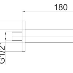 Herz Izliv Za kadu 180mm UH12202