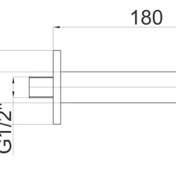 Herz Izliv Za kadu 180mm UH12202