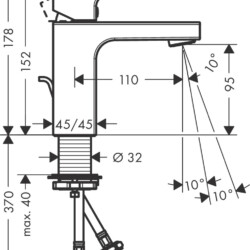 HansGrohe Vernis Shape za lavabo 100 71561000