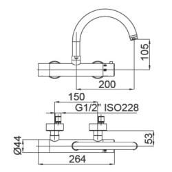 Herz Fresh F23 za sudoperu zidna UH00235