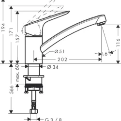 HansGrohe My Cube za sudoperu S 13814000