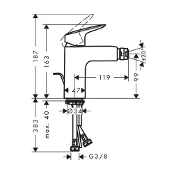 HansGrohe Logis za bide 100 71200000
