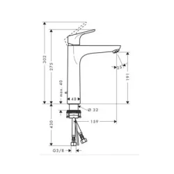 HansGrohe Focus za lavabo 190 31608000