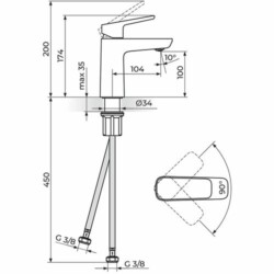 Rosan Stolz-White baterija za lavabo 130101W