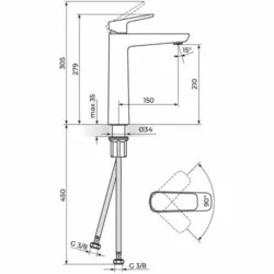Rosan Stolz baterija za lavabo L 130109