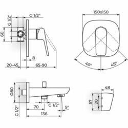 Rosan Stolz Uzidna baterija sa izlivom sa prebacivačem 131201