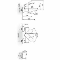 Rosan Stolz-White baterija za kadu sa ručnim tušem 133101W