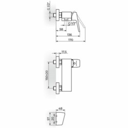 Rosan Stolz-White baterija za tuš kadu sa ručnim tušem 137101W