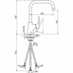Rosan Stolz-Black baterija za sudoperu za električni prelivni bojler 138203B