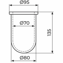 Rosan Rezervni deo Čaša za wc četku 1908 1908C