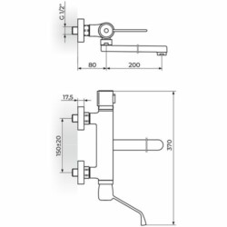 Rosan Stolz-Thermo Termostatska zidna baterija sa izlivom 200mm - lekarska 1T32L20