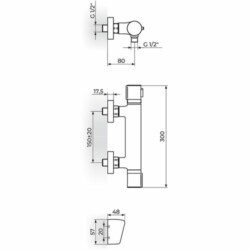 Rosan Stolz-Thermo Termostatska baterija za tuš sa ručnim tušem 1T37101
