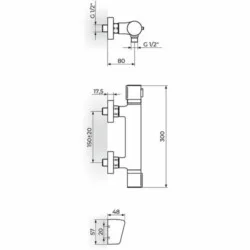 Rosan Stolz-Thermo Termostatska baterija za tuš sa ručnim tušem 1T37101