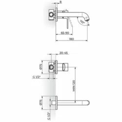 Rosan S.2 Uzidna baterija za lavabo 231402