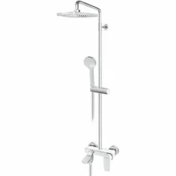 Rosan Stolz-White baterija za tuš kadu sa kvadratnim usponskim tušem 250*250mm i izlivom 137352W