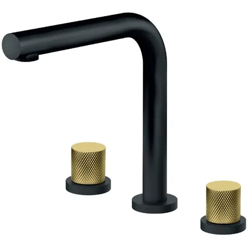 Rosan S.2 Black-Gold baterija podgradna za lavabo - dvoručna - visoka 230309BG