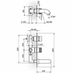 Rosan S.2 Uzidna baterija sa 2/3 izlaza i izlivom bez prebacivača 231905