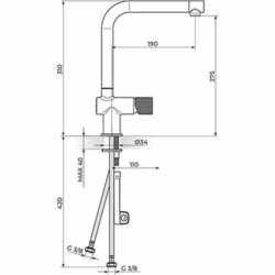Rosan S.2 Black-Gold baterija za sudoperu 238301BG