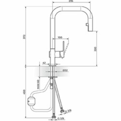 Rosan S.2 baterija za sudoperu sa izvlačnim tušem 238501