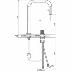 Rosan S.2 Black baterija podgradna za sudoperu sa izvlačnim tušem 238502B