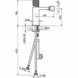 Rosan S.2 Black-Gold baterija za bide 239101BG