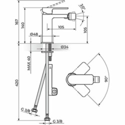 Rosan S.2 Gold baterija za bide 239101G