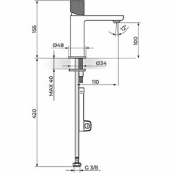 Rosan S.2 Black-Gold baterija za lavabo - hladna voda 254101BG