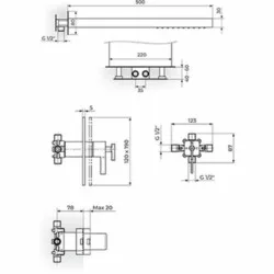 Rosan Thermo.S.2 Black Termostatska uzidna baterija sa SLAPOM 2T31201B