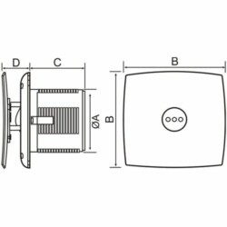 Ventilator Cata 100 beli  12445
