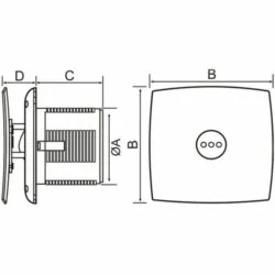 Ventilator Cata 100 inox matik