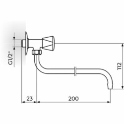 Rosan Klasik Zidni ventil 3/8