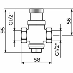 Umanjivač pritiska 1/2 nikl.